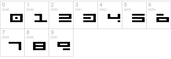 Rocket Type Expanded numbers 0-9 preview