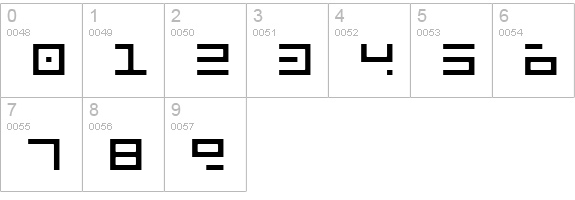 Rocket Type Light numbers 0-9 preview