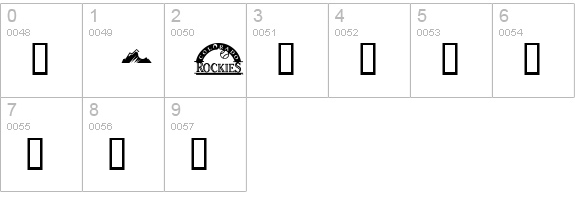 Rockies numbers 0-9 preview