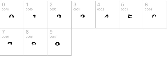 Rodeo Clown Half Fill numbers 0-9 preview