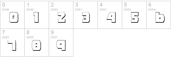 Rogue Hero Outline numbers 0-9 preview