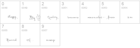 Roicamonta Words numbers 0-9 preview