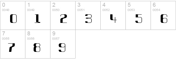 RomeroHeavy numbers 0-9 preview