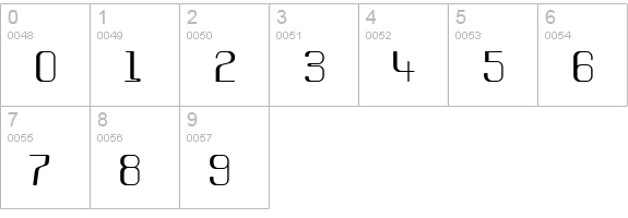 RomeroRegular numbers 0-9 preview