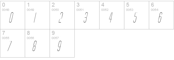 RoselleCapsSSK Italic numbers 0-9 preview