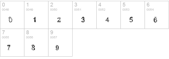 Rough linen numbers 0-9 preview