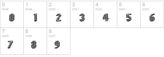 Rough04-Bold numbers 0-9 preview