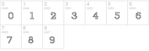 Rough13-Bold numbers 0-9 preview