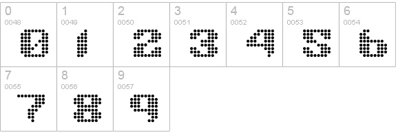Roundbits numbers 0-9 preview