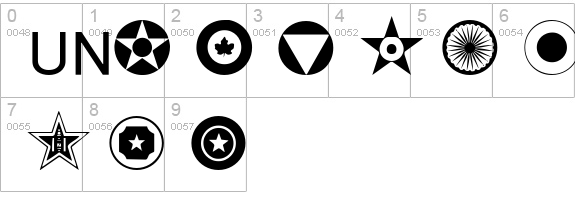 Roundels numbers 0-9 preview