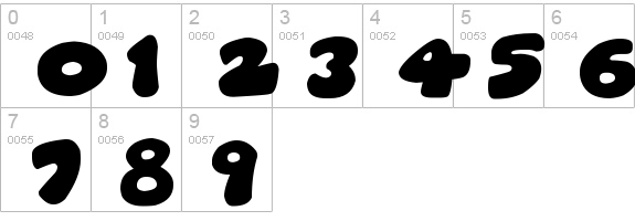 Roundish Toons
 numbers 0-9 preview