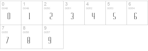 Rschasline Ex numbers 0-9 preview