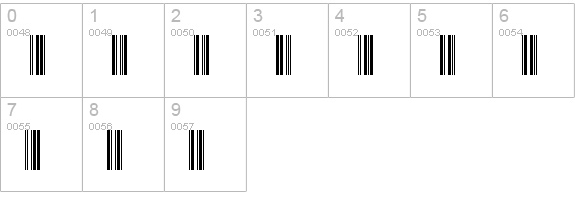 RSCode39 numbers 0-9 preview
