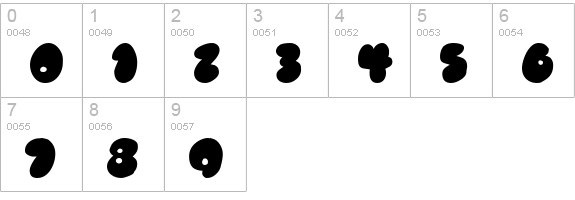 Rubberneck numbers 0-9 preview