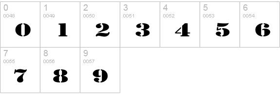 Rudy Expanded numbers 0-9 preview