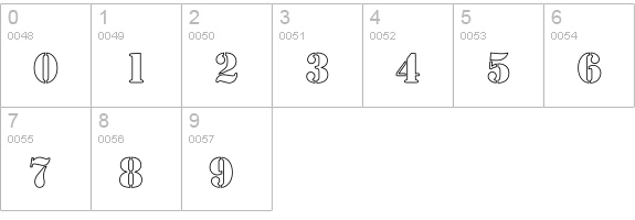 Rudy Hollow numbers 0-9 preview