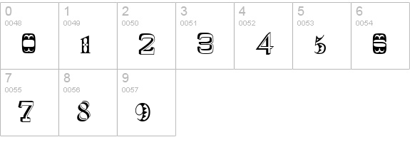 RummageSaleOne numbers 0-9 preview