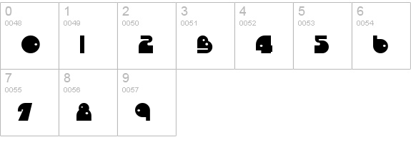 RunTron 1983 numbers 0-9 preview