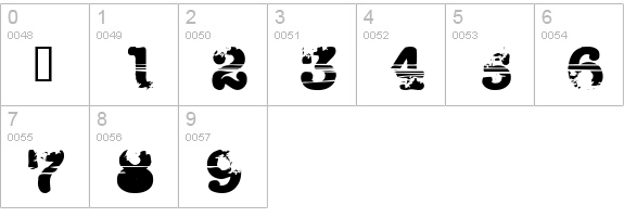 Sacrafical numbers 0-9 preview