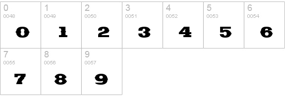 Saddlebag Black numbers 0-9 preview