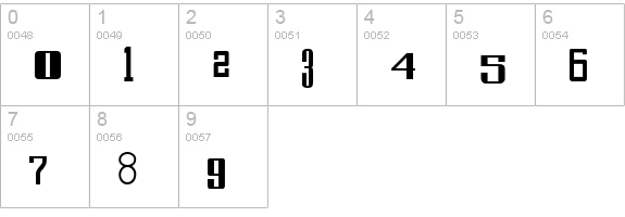 SaintFrancis-Normal numbers 0-9 preview