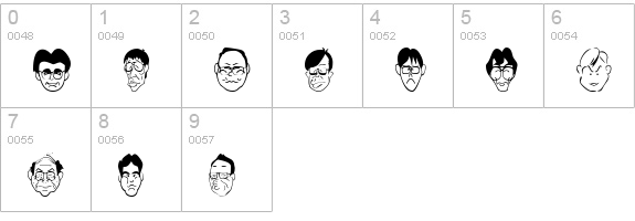 SakabePeople03 numbers 0-9 preview