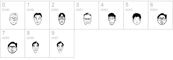 SakabePeople06 numbers 0-9 preview