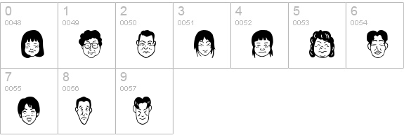SakabePeople07 numbers 0-9 preview