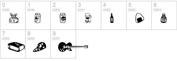 SakabeThings01 numbers 0-9 preview