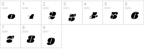 Salmon-Regular numbers 0-9 preview