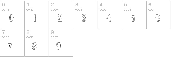 Saloon Girl Fill Lines numbers 0-9 preview