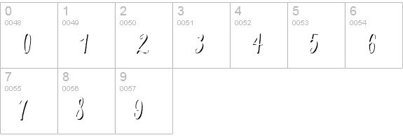 Salt & Spices Pro Shadow numbers 0-9 preview