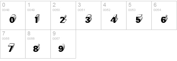 Salter Medium numbers 0-9 preview
