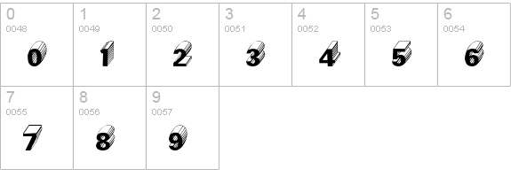 Salter Regular numbers 0-9 preview