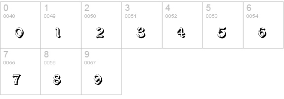 Salterio Three numbers 0-9 preview