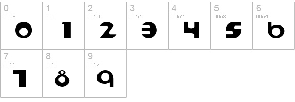 Sanderst numbers 0-9 preview