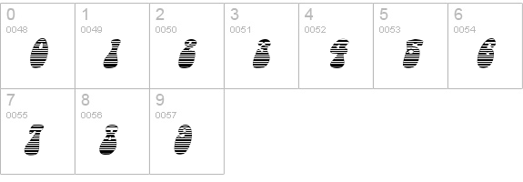 Sargoo Italic numbers 0-9 preview