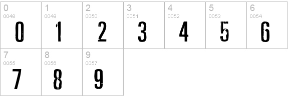 Satellite numbers 0-9 preview