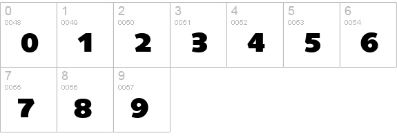 SaxonySerial-Heavy-Regular numbers 0-9 preview