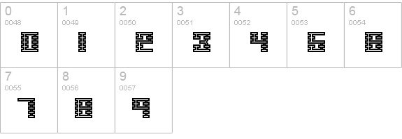 Scalelines Maze BRK numbers 0-9 preview