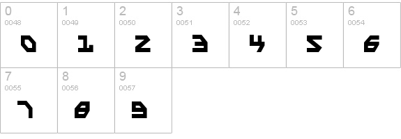 Scarab Script Bold numbers 0-9 preview