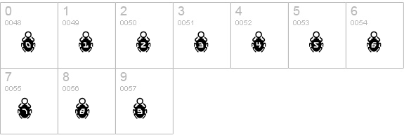 Scarab Solid numbers 0-9 preview