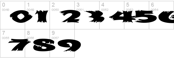 ScarecrowExtended numbers 0-9 preview