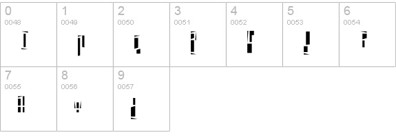 Schirft numbers 0-9 preview