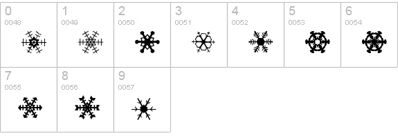 SchneeFlakenTwo numbers 0-9 preview