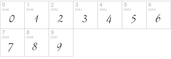 SchneidlerAmaTLig Italic numbers 0-9 preview