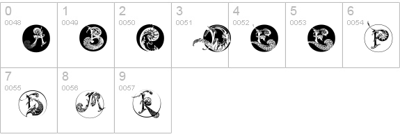 SchnoerkelCaps numbers 0-9 preview