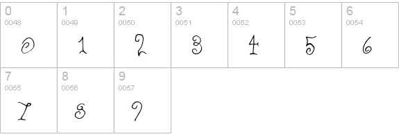 Schnookums numbers 0-9 preview