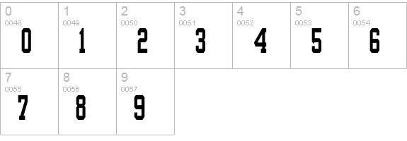 SchoolDays numbers 0-9 preview