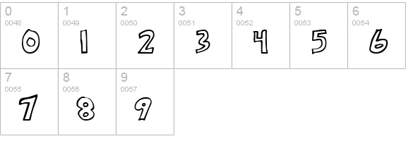 Scrawllege numbers 0-9 preview